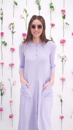 A-line Pocket Dress / Lilac