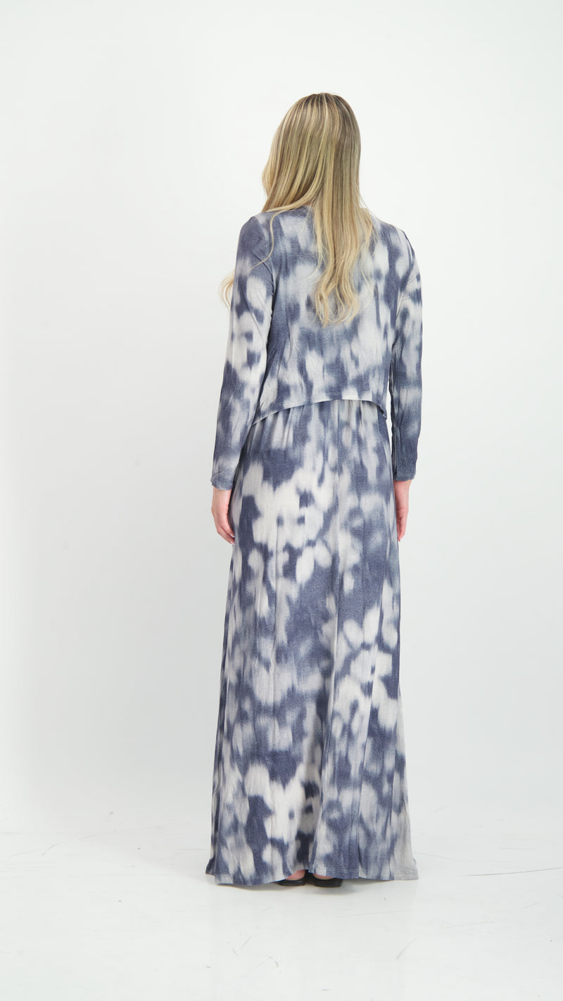 Maxi Nursing Dress / Jeans Tie Dye