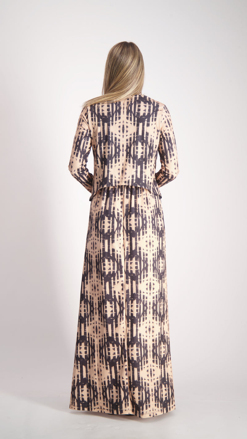 Maxi Nursing Dress / Black & Stone
