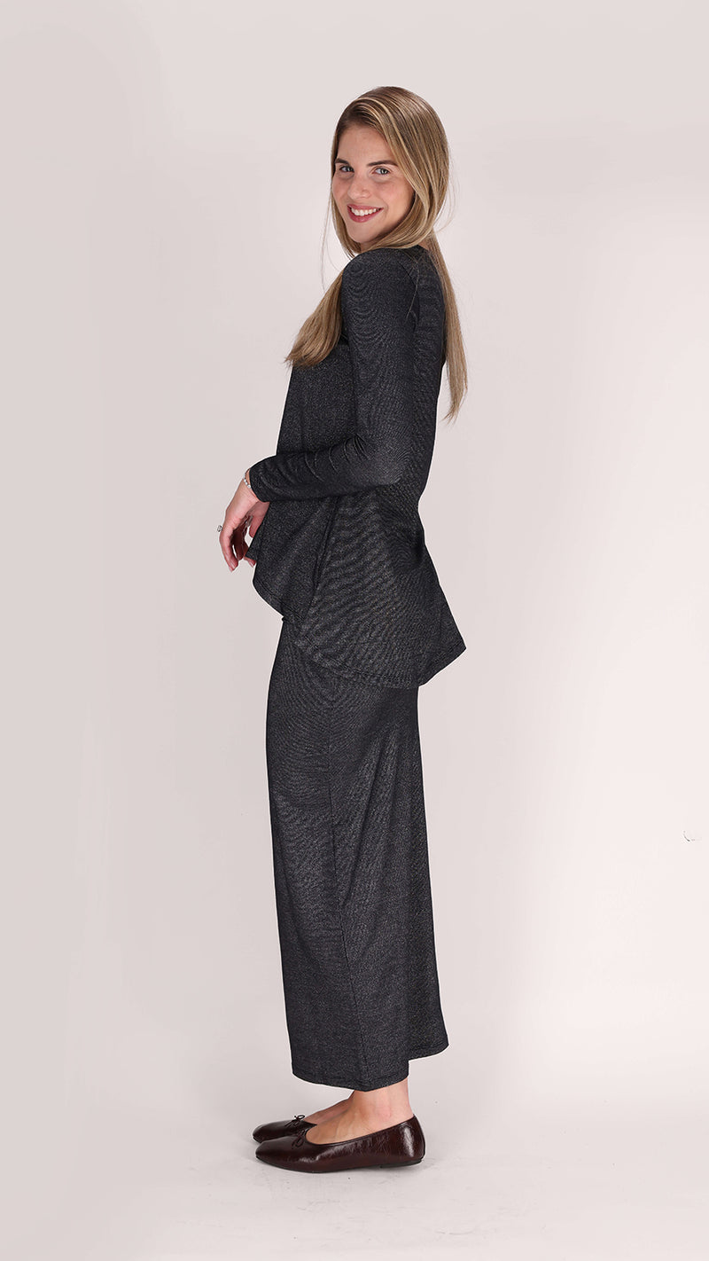 Maxi Skirt / Black Lurex