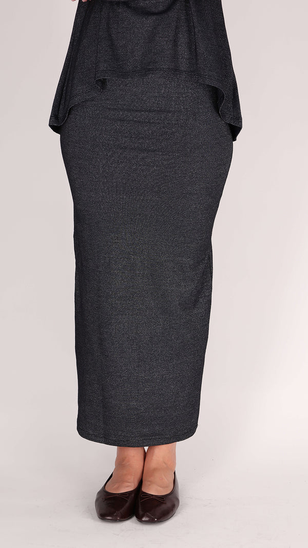 Maxi Skirt / Black Lurex