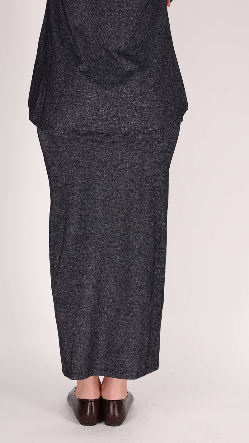 Maxi Skirt / Black Lurex