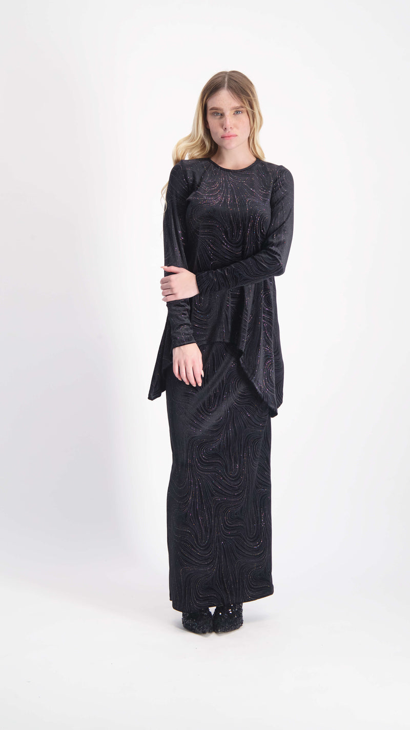 A-line Maxi Velvet Dress שמלת מקסי קטיפה – Debbys Dresses