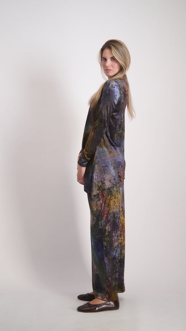 Asymmetric Velvet Set / Tie Dye