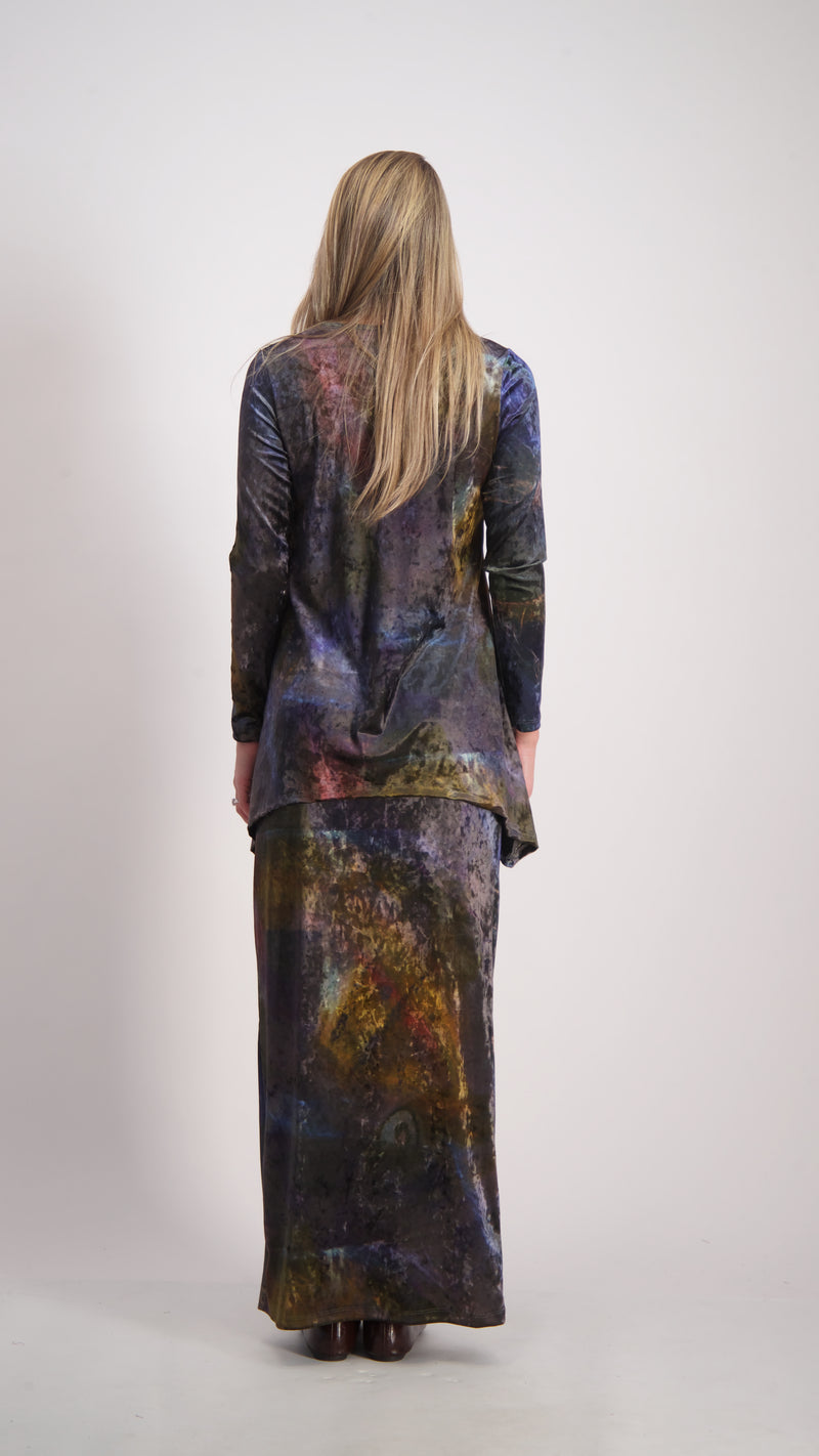 Asymmetric Velvet Set / Tie Dye