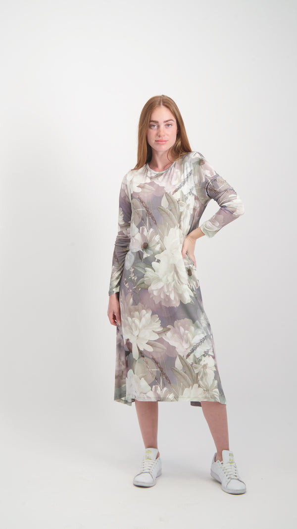 Collection Dress / Grey Flowers