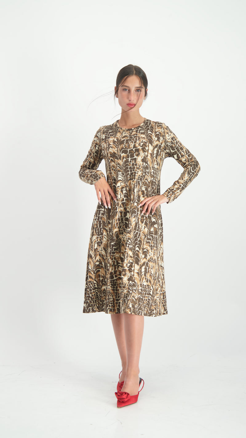 Collection Dress / Brown Leopard