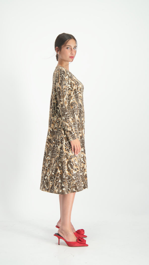 Collection Dress / Brown Leopard