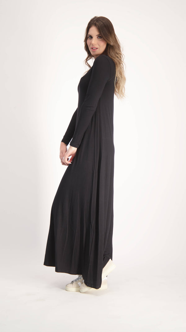 A-line Maxi Dress / Black