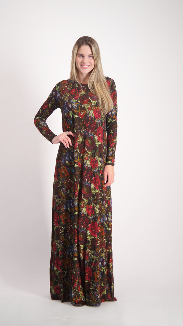 A-line Maxi Dress / Flowers