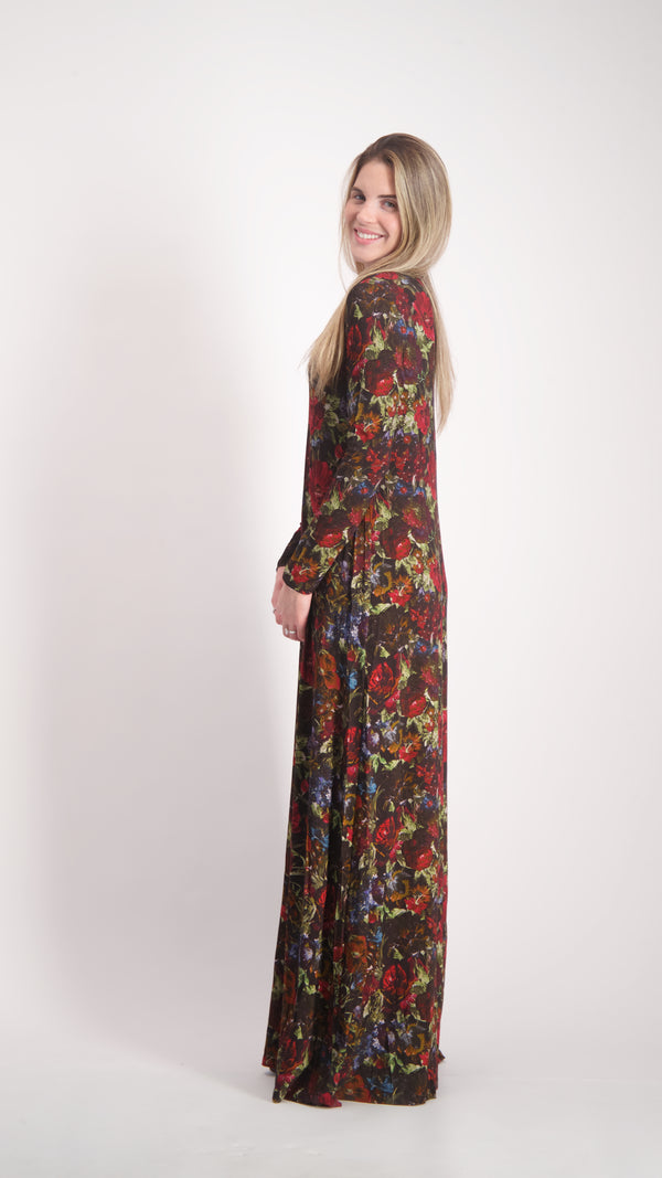 A-line Maxi Dress / Flowers