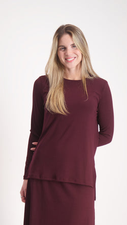 Ribbed T-Shirt / burgandy