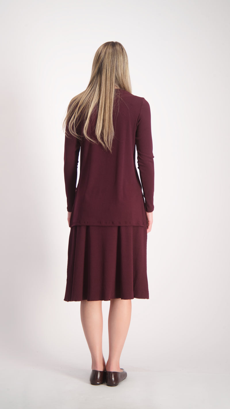 Ribbed T-Shirt / burgandy