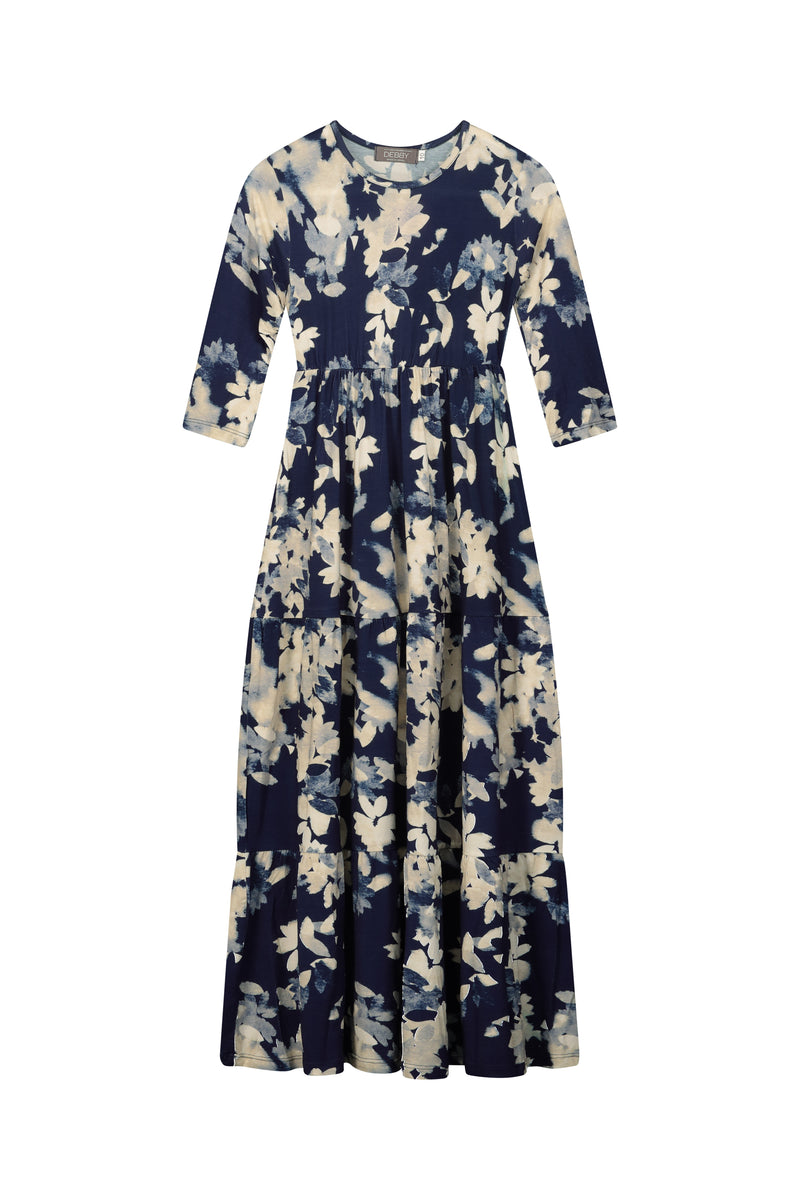 Kids Maxi Layers dress / Navy Flowers