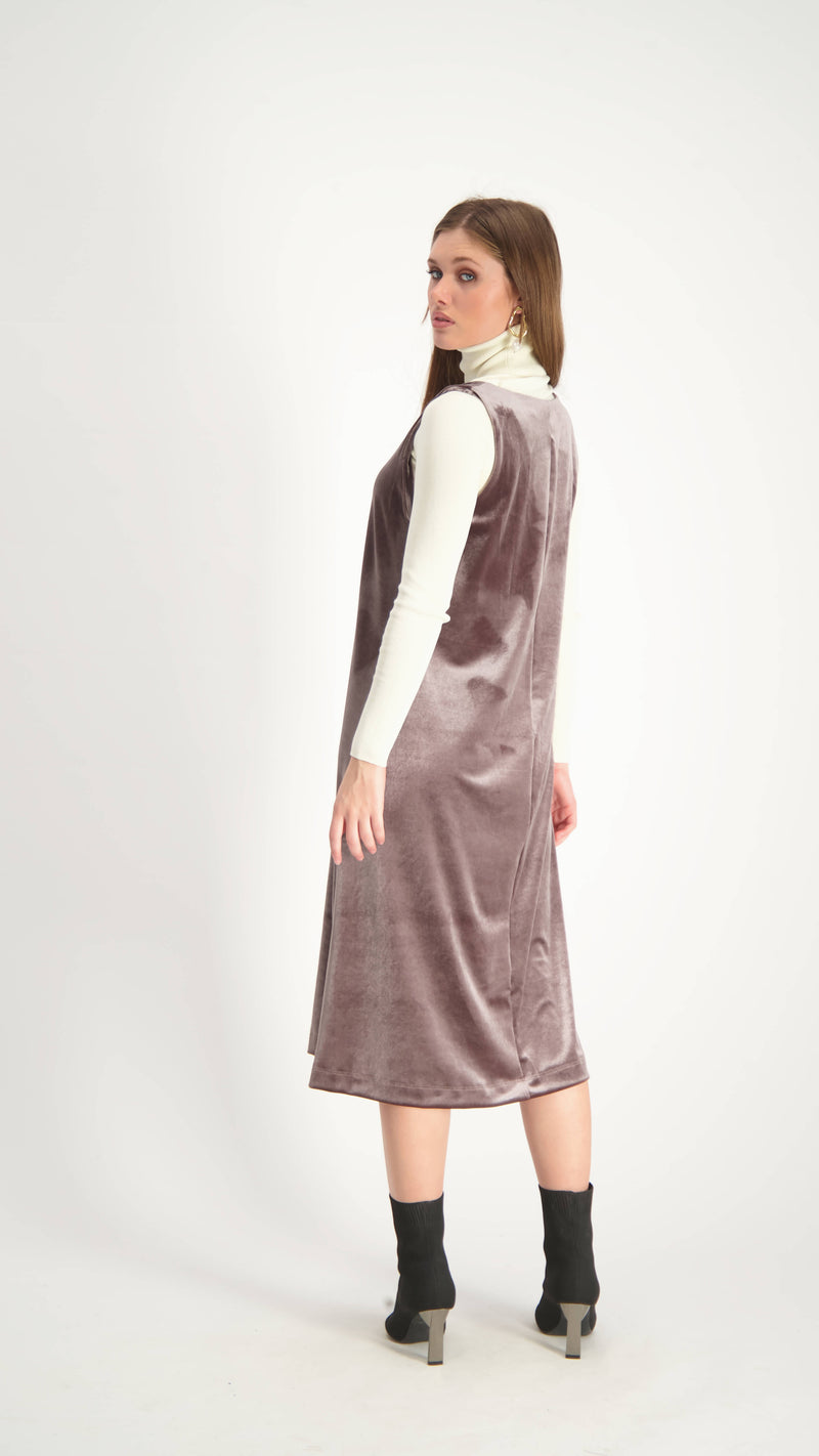 Velvet Sarafan Dress / Chapagne