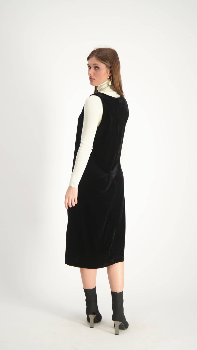 Velvet Sarafan Dress / Black
