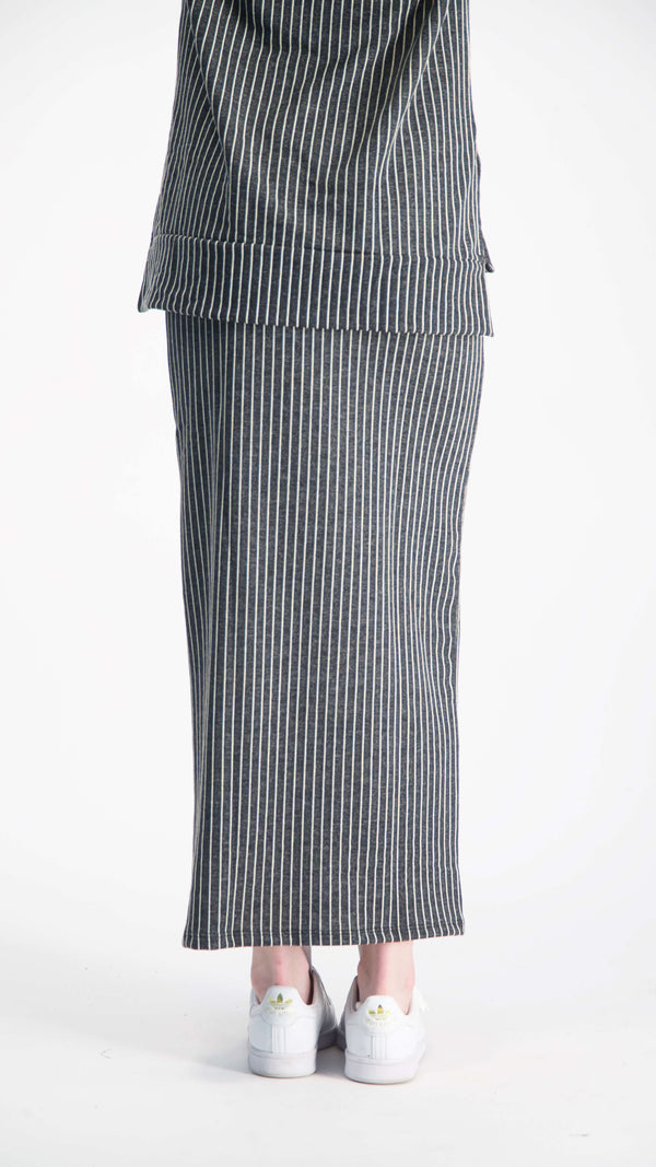 French Terry Skirt / Black & White Line