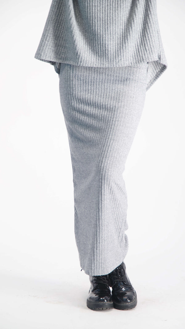 Ribbed Skirt / Grey