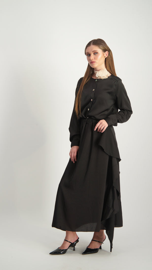 Elegant Maxi Skirt / Black