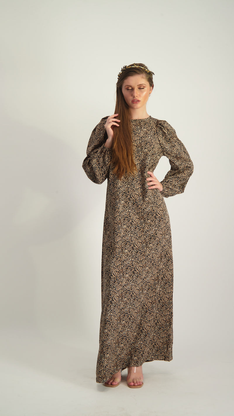 Maxi Elegant Dress / Brown