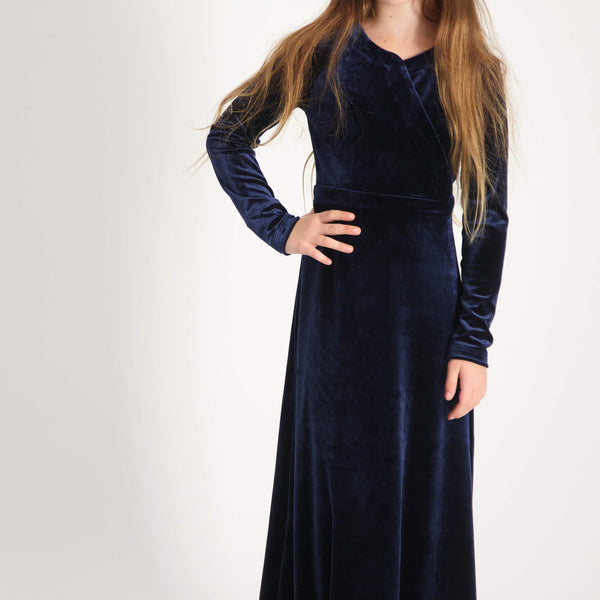 A-line Maxi Velvet Dress שמלת מקסי קטיפה – Debbys Dresses