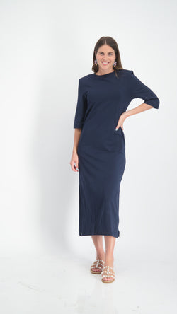 Square Maxi Dress / Navy