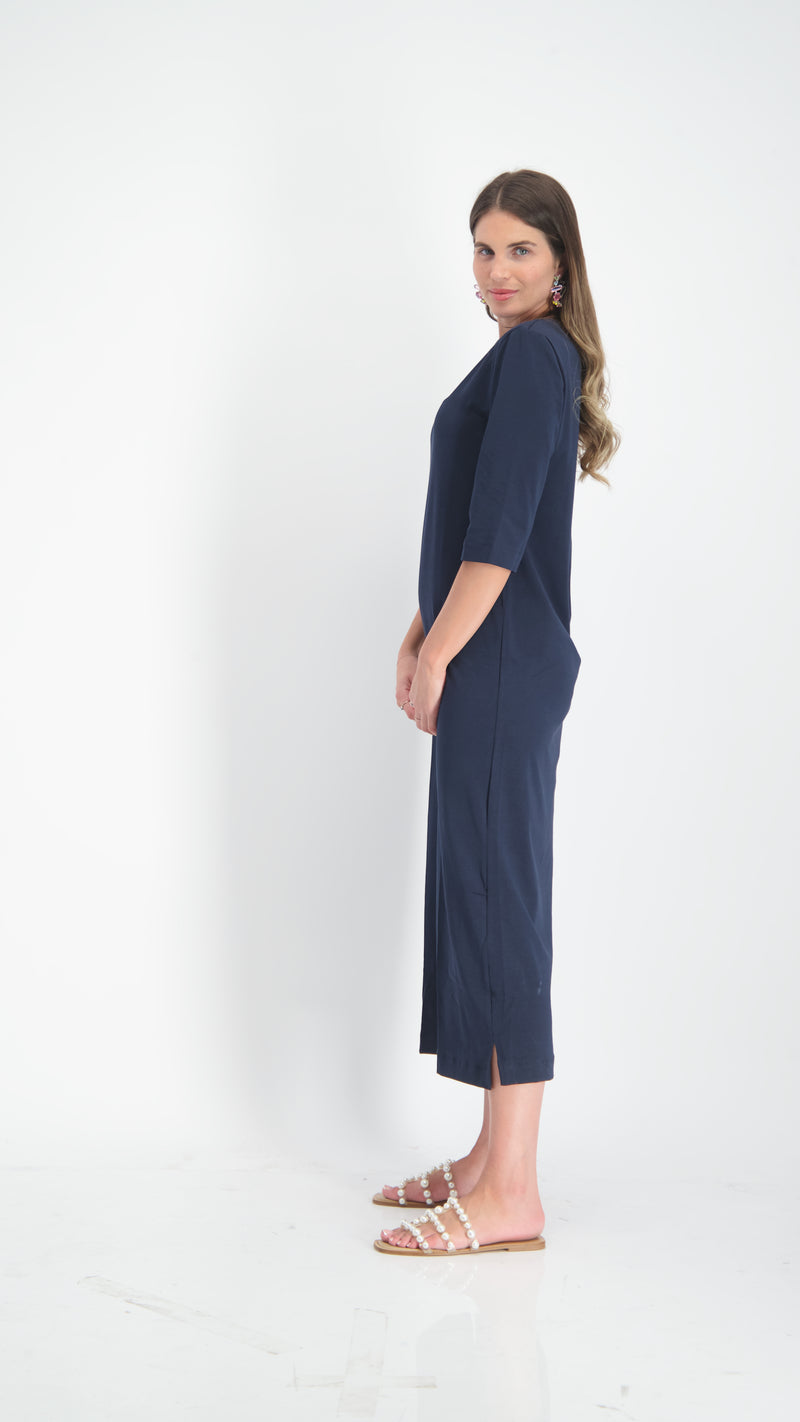 Square Maxi Dress / Navy