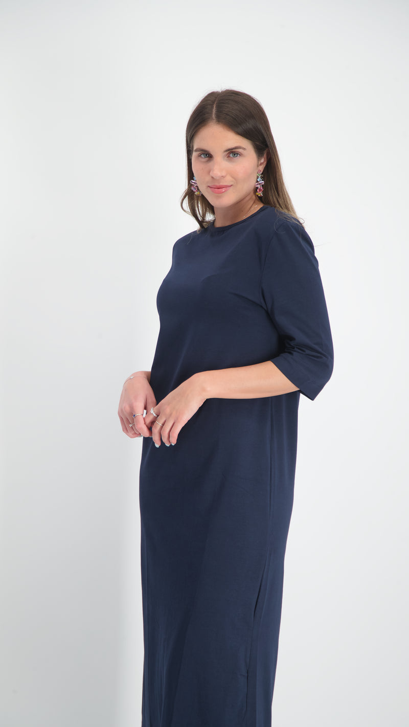 Square Maxi Dress / Navy