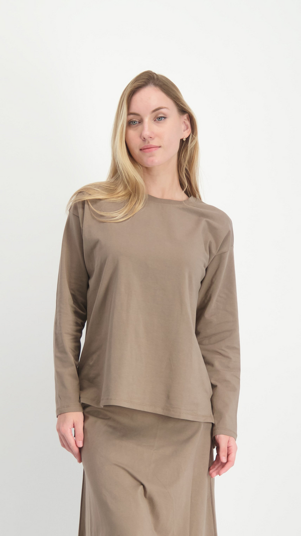 Cotton T-Shirt / Brown