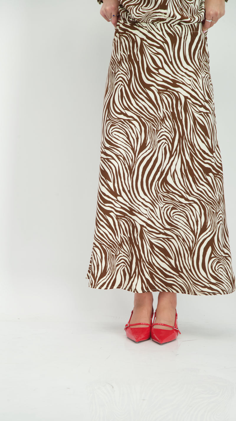 Elegant Maxi Skirt / Zebra