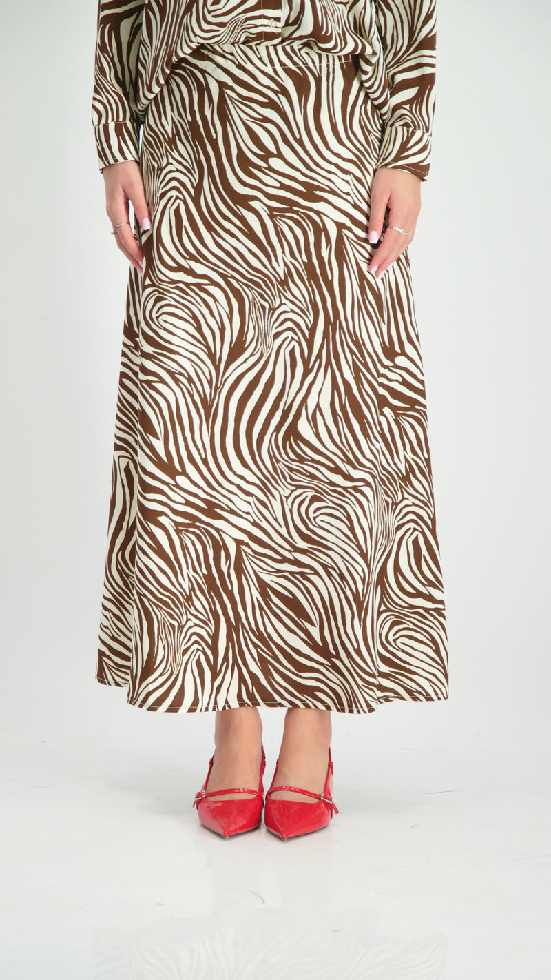 Elegant Maxi Skirt / Zebra