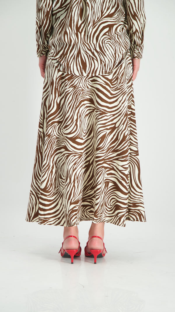 Elegant Maxi Skirt / Zebra