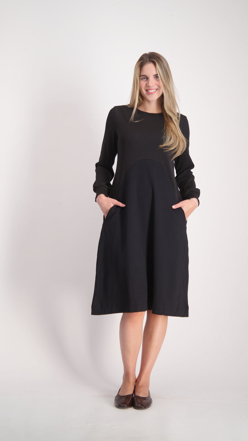 Waisted Dress / Black