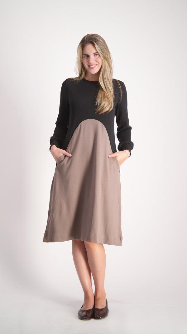 Waisted Dress / Brown