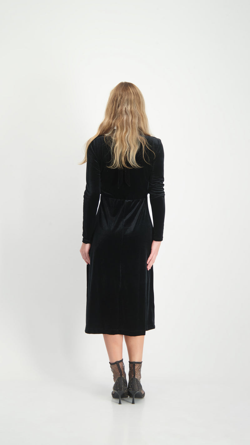 Velvet Sheath Dress / Black