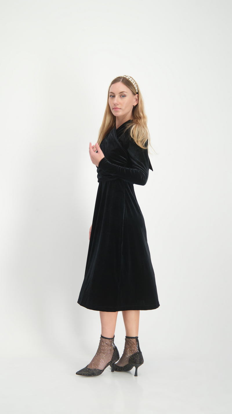 Velvet Sheath Dress / Black