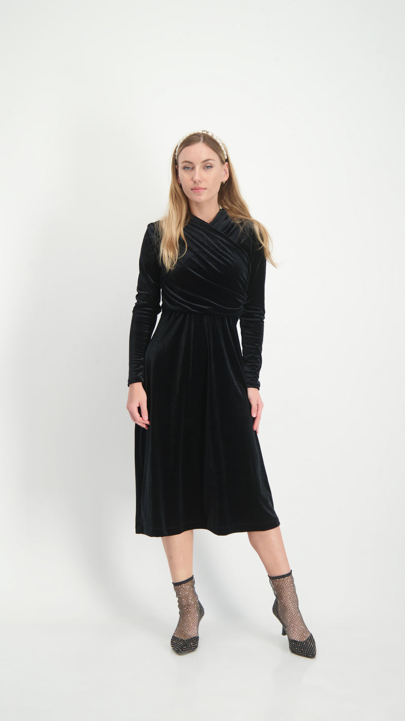 Velvet Sheath Dress / Black