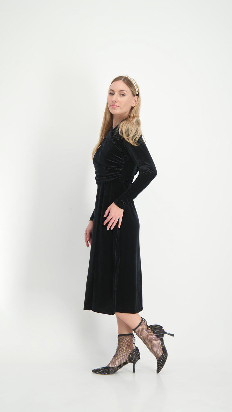 Velvet Sheath Dress / Black