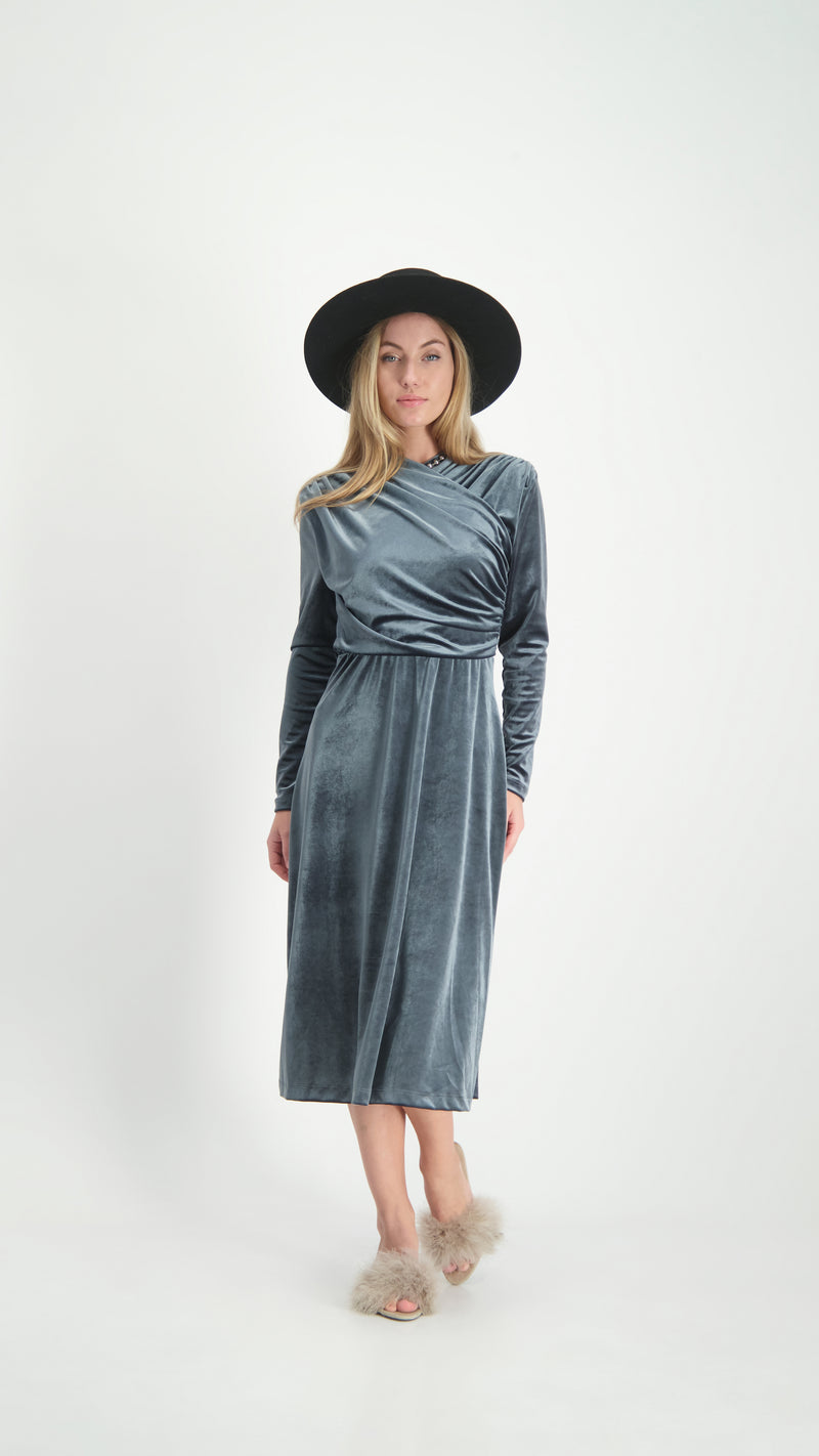 Velvet Sheath Dress / Green