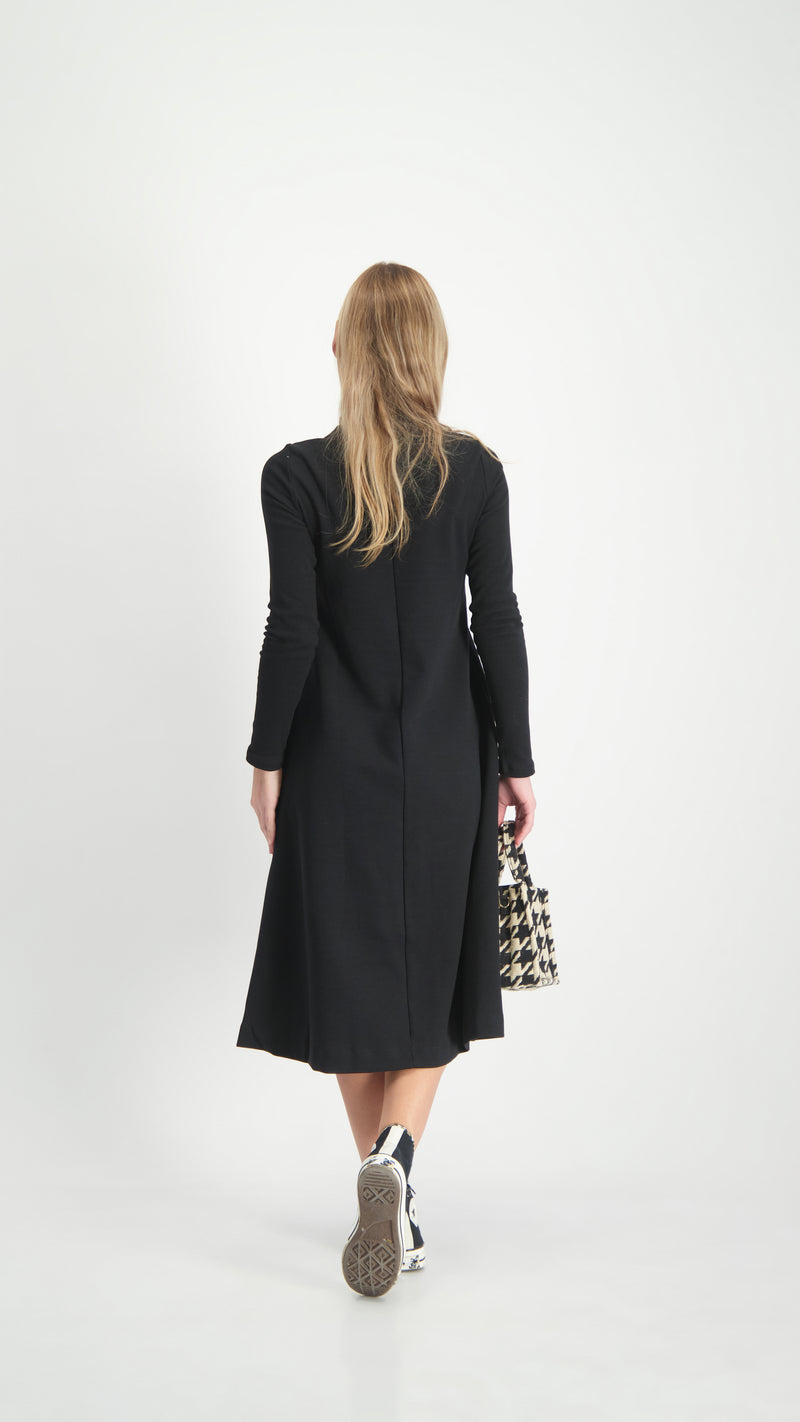 Turtleneck Pocket Dress / Black