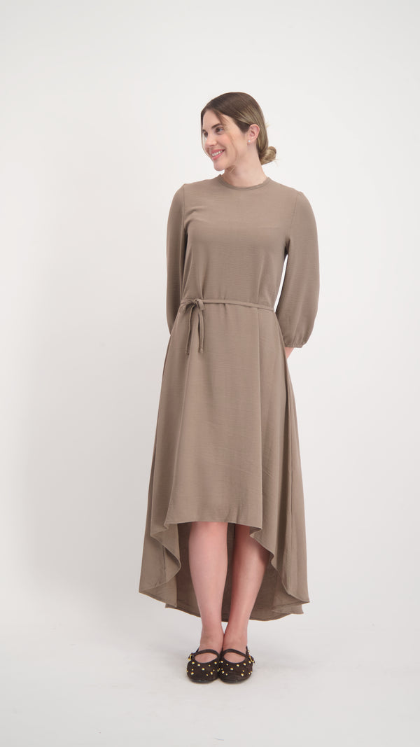 Hi-Lo Dress / Beige
