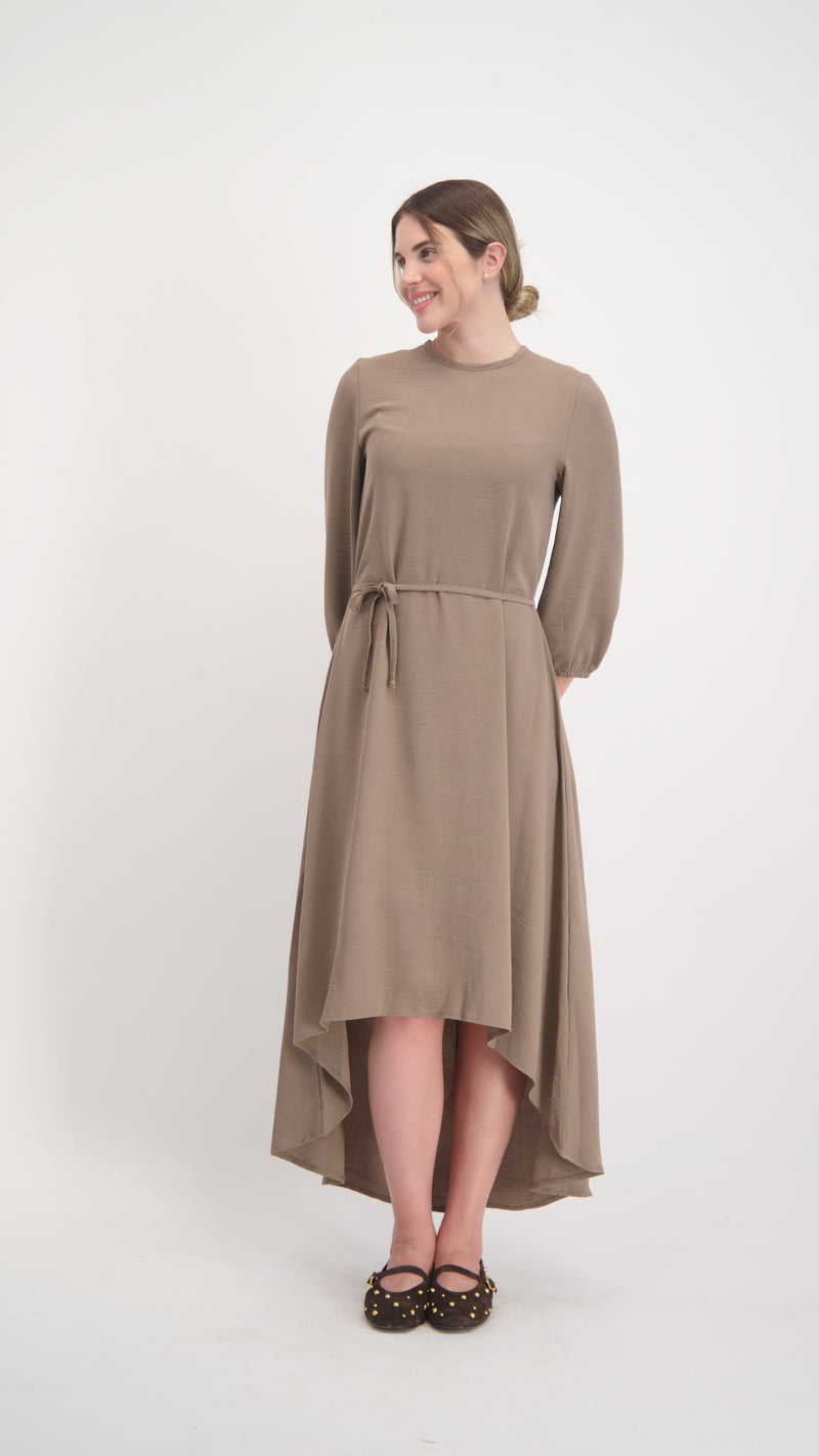 Hi-Lo Dress / Beige