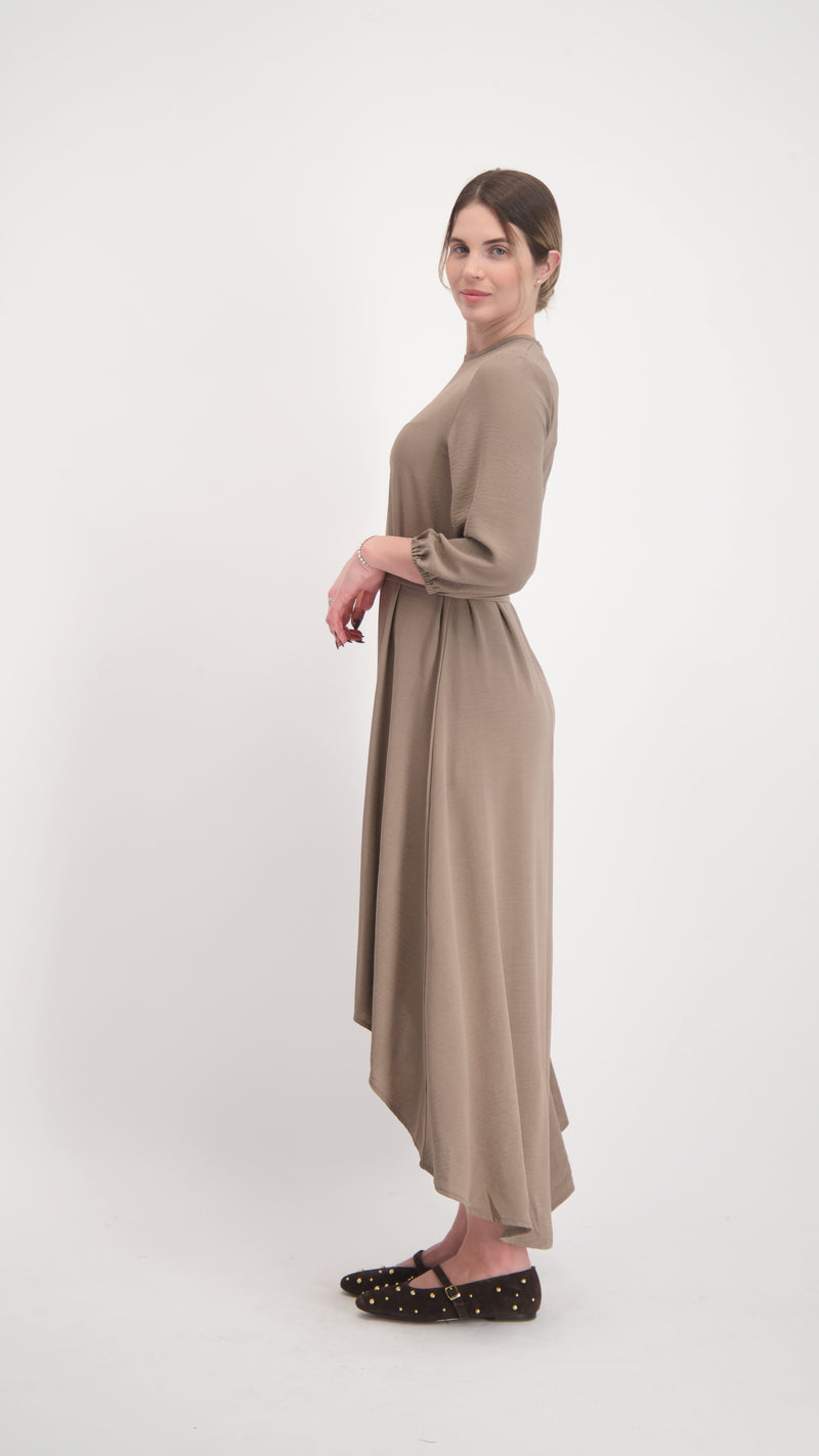 Hi-Lo Dress / Beige