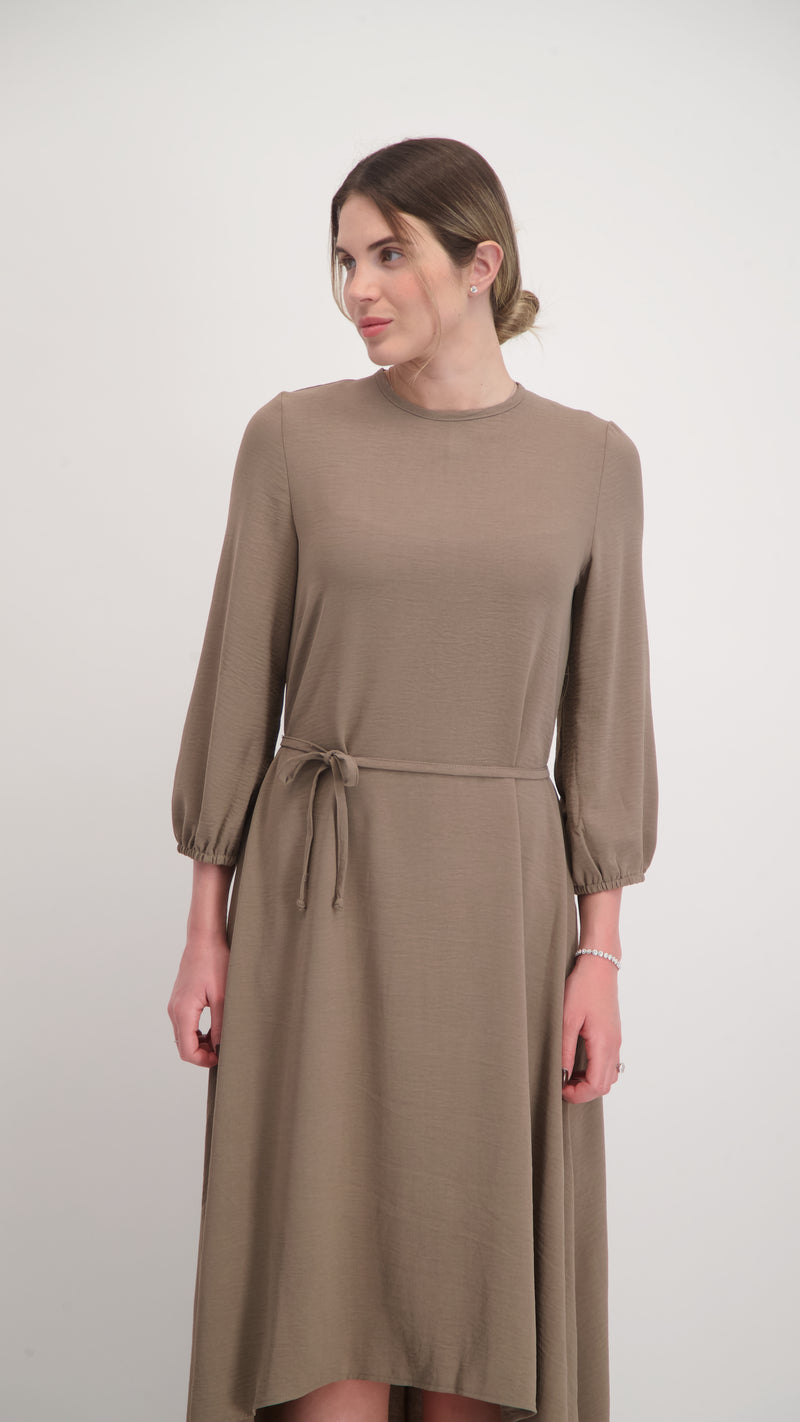 Hi-Lo Dress / Beige