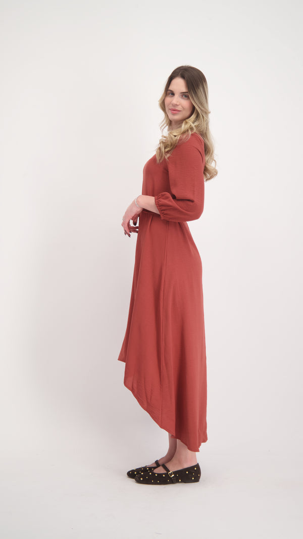 Hi-Lo Dress / Coral