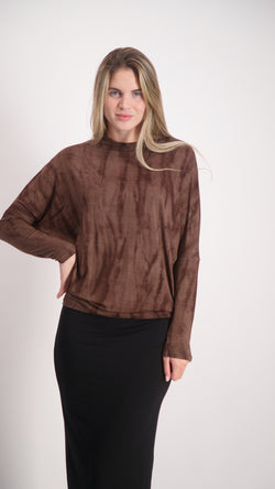 Bat Shirt / Brown Tie Dye