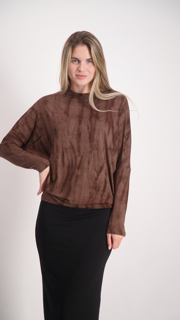 Bat Shirt / Brown Tie Dye