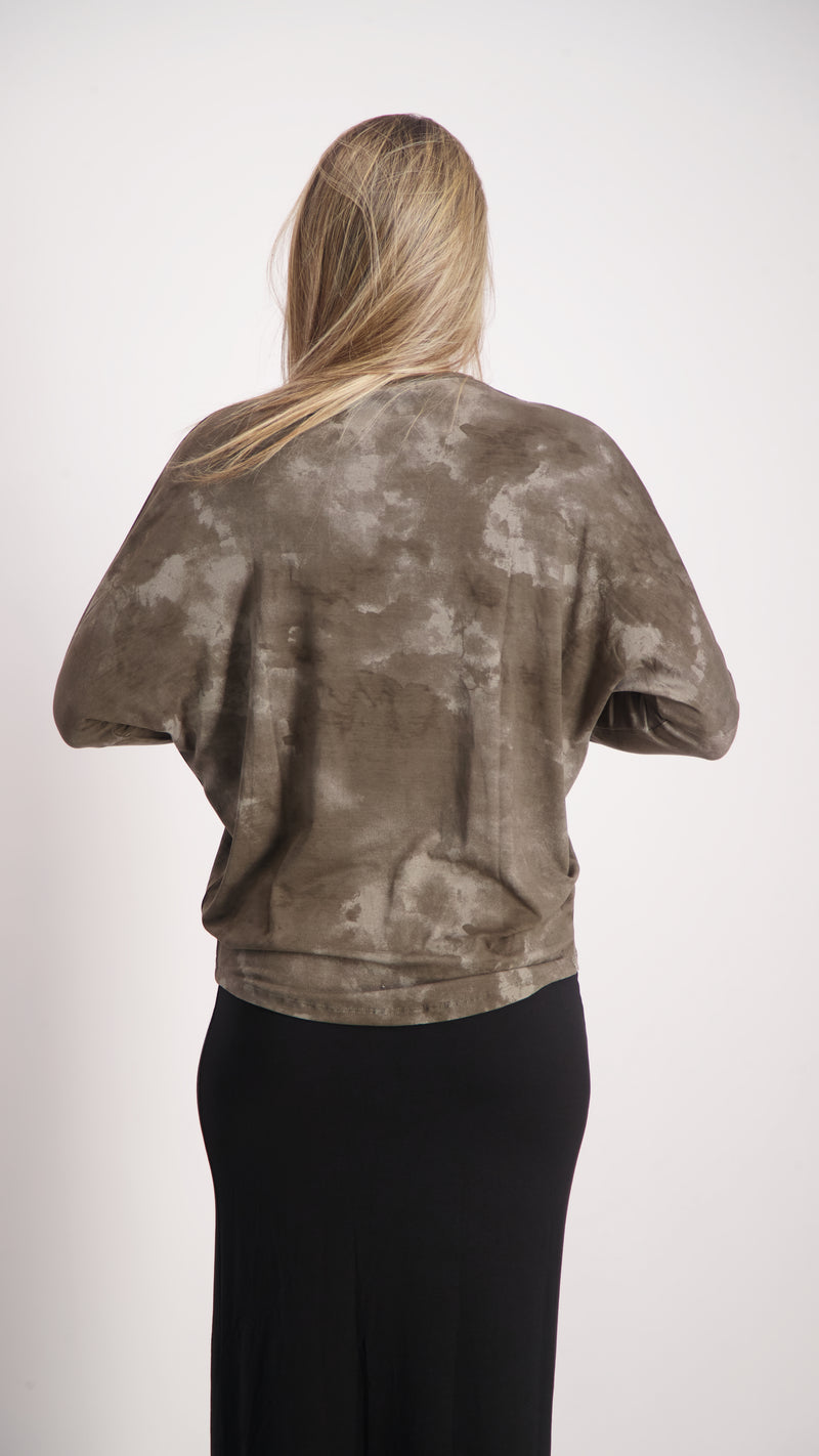 Bat Shirt / Olive Tie Dye