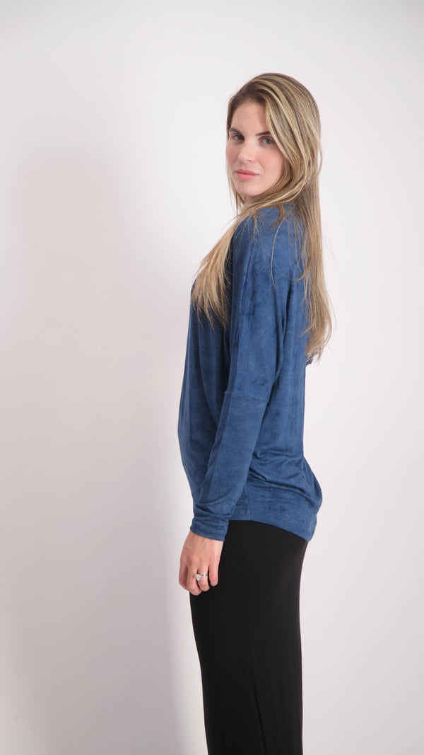 Bat Shirt / Blue Tie Dye