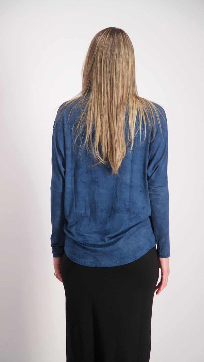Bat Shirt / Blue Tie Dye
